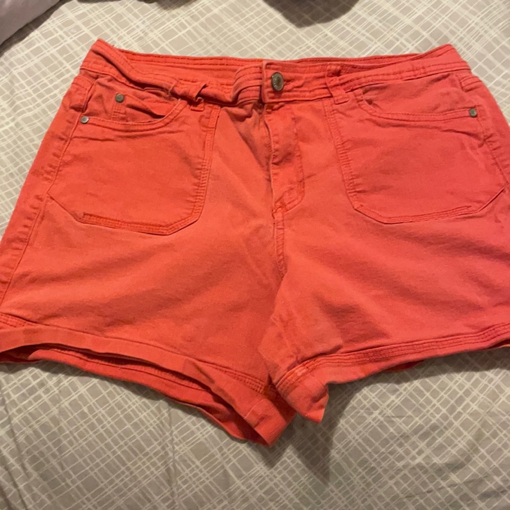 Red Denim Shorts
